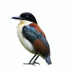 Obraz premium Beautiful colored bird with white background. with Generative AI technology 