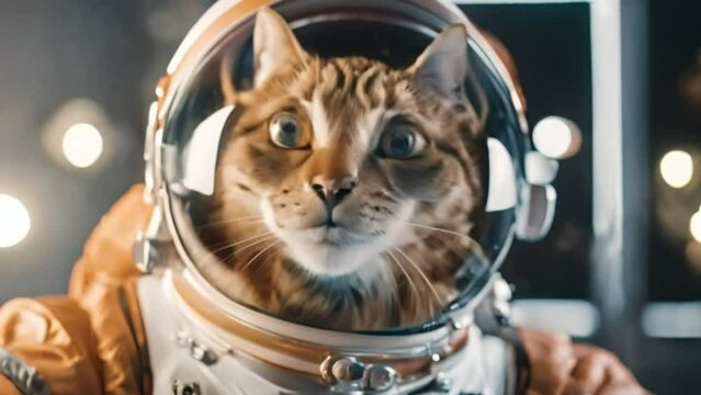 cat astronaut in spacecat