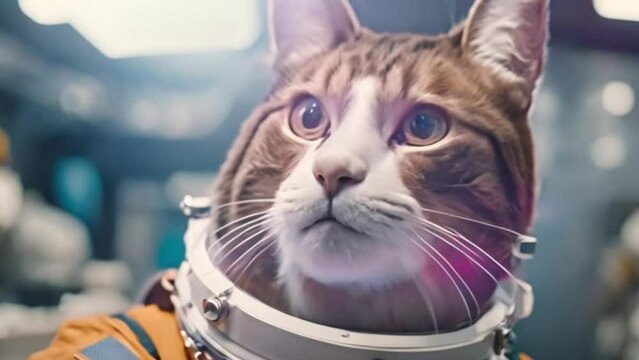 cat astronaut in spacecat