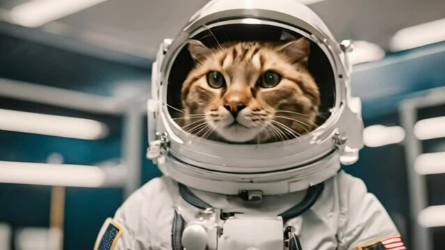 cat astronaut in spacecat