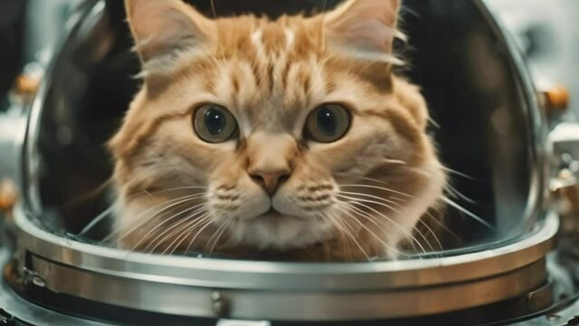 cat astronaut in spacecat