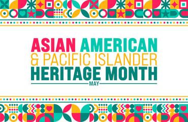 Fototapeta na wymiar May is Asian American and Pacific Islander Heritage Month background template. celebrates the culture, traditions and history in the United States. use to banner, cover, placard, card, and poster.