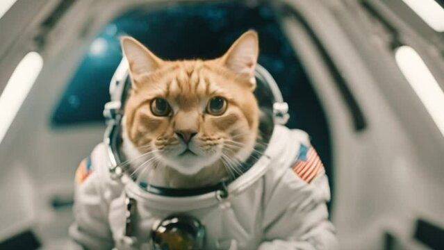 cat astronaut in spacecat