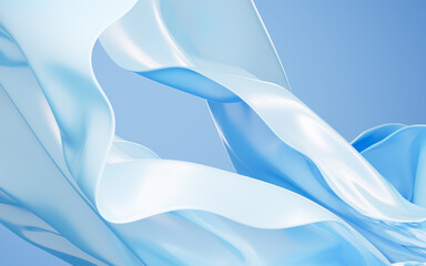 Abstract smooth cloth material, 3d rendering.