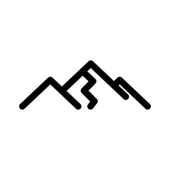 mountain icon or logo isolated sign symbol vector illustration - high quality black style vector icons
