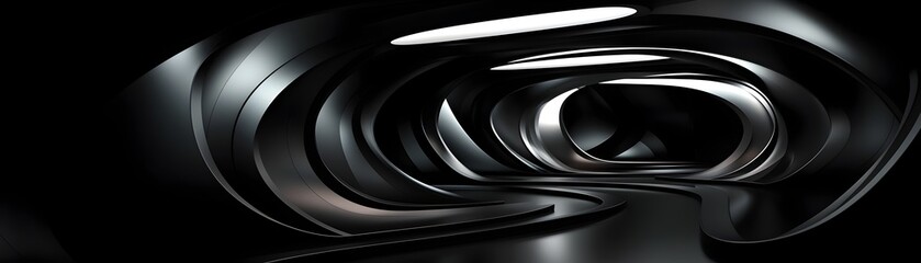Cryptic Tunnel of Simplicity and Futuristic Design in Abstract 3D Architecture