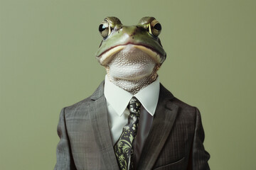 frog in suit