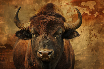 buffalo art stock imagery