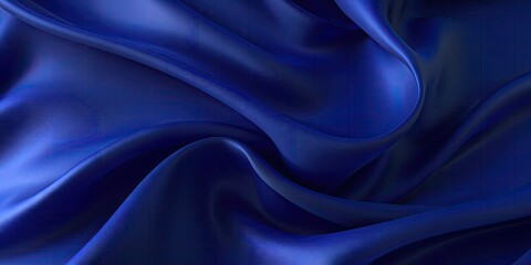 AI generated illustration of abstract dark blue background silk satin navy blue - obrazy, fototapety, plakaty