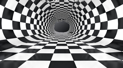 Naklejka premium Checkered background with distorted squares