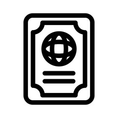 passport icon or logo isolated sign symbol vector illustration - high quality black style vector icons
