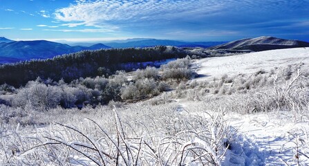 Blue Ridge Mountains in Snow