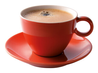Kaffee in roter Tasse