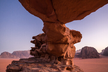 Sunrise at the Little Bridge in Wadi Rum, Jordan