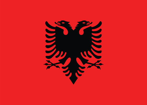 Vector Illustration of the flag of Albania