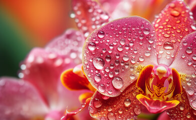 Glistening Petals: Orchids in Macro