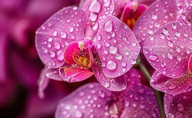 Glistening Petals: Orchids in Macro