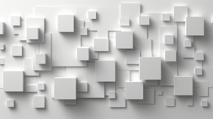 an abstract geometric background with white squares on a wall photo