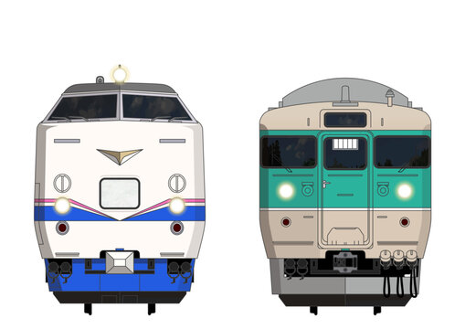福井の列車No.1_485系1000番 / 113系7700番台_Japanese Railroad Cars in "Fukui"