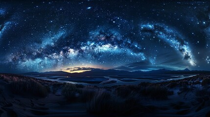Beautiful night sky with stars and milky way, starry background