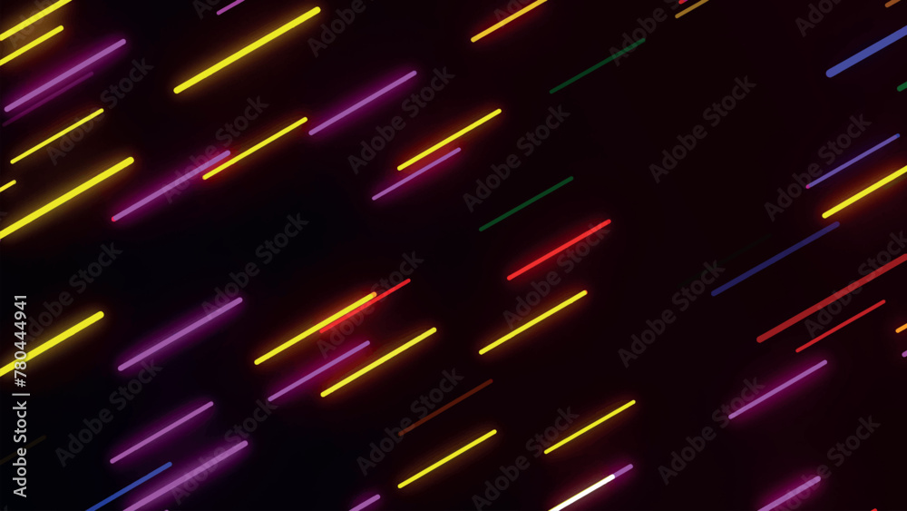 Poster colorful abstract radial lines geometric background. data stream. movement effect. technology seamle