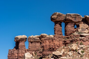 Scenic shot of The Valley of the Gods in Utah, United States