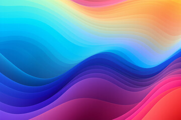 AI Generated Image. Gradient abstract multicolored curved waves background - 780450987