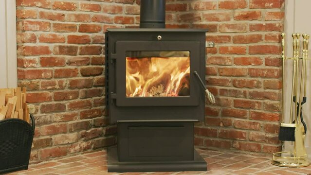 Wood Stove Fireplace Burning