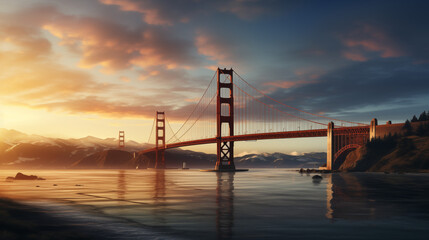 Fototapeta na wymiar Golden gate bridge in San Fransisco