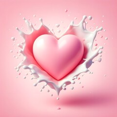 Blushing Affection: Pink Heart Embrace