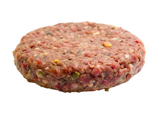 hamburger meat isolated on white background