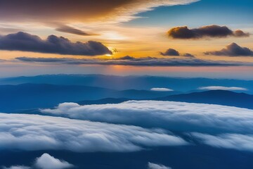 Fototapeta premium beautiful blue sky with clouds