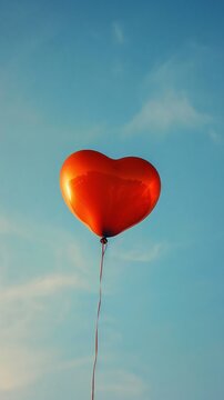 A heart-shaped balloon floating freely symbolizing the lightness and joy of good health
