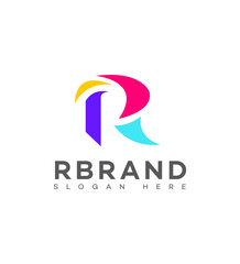 R Letter Logo Icon Brand Identity Sign, R Letter Symbol Template 