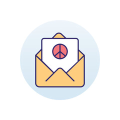 Peace letter vector icon