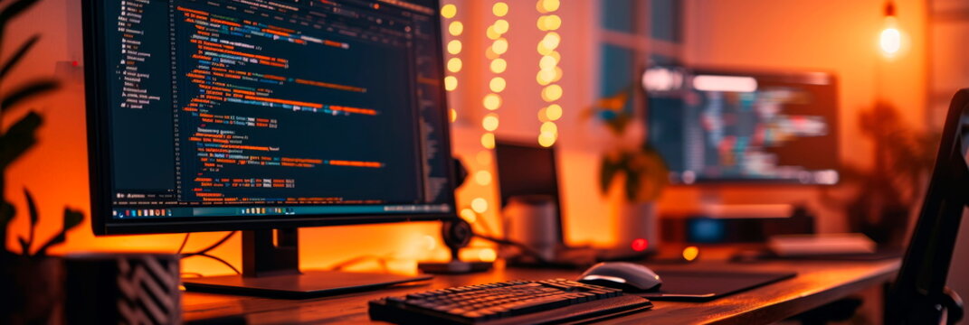 minimalistic workspace for programming with a clear code editor and necessary tools.Generative AI