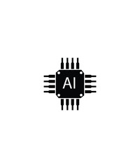 AI chip icon, vector best flat icon.