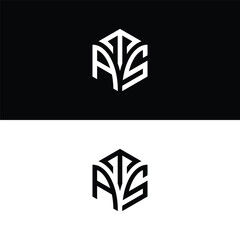 Initial letter TAS hexagon logo design, flourish, develop, natural, luxury, simple, finance logo, real estate.