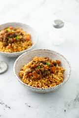 Couscous with beef ragout