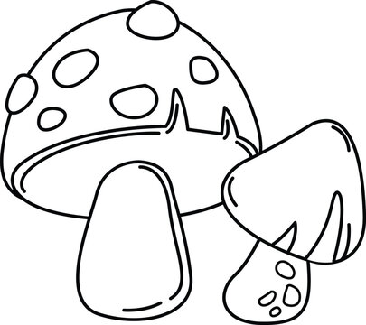 recommend clip art: Hand drawn mushroom illustration, vector