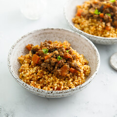 Couscous with beef ragout