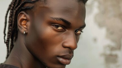 african young man with braids