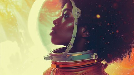 Astronaut african woman