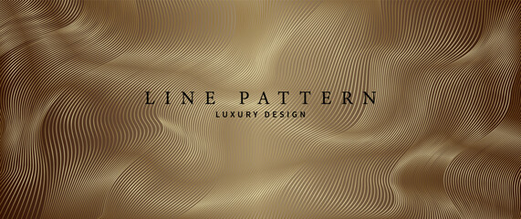 Premium background with line pattern on luxury gold color gradient.  Elegant abstract vector illustration for invitation, flyer, cover design, luxe invite, business banner, prestigious voucher.