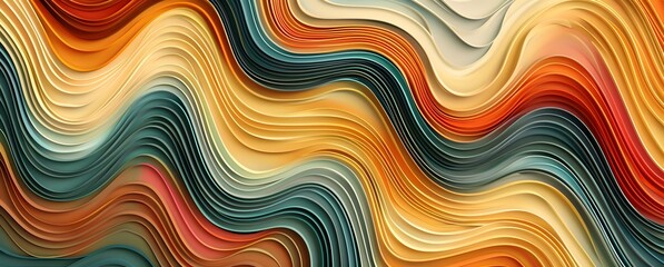 a colorful wavy lines in different colors