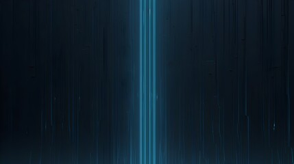 Vertical Abstract Glitch Art Backdrop with Gradient Blue Streight Lines and Sharp Edges for Digital Technology,Futuristic and Sci-Fi