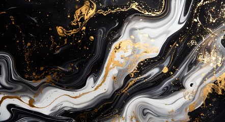 a black and white swirls of liquid