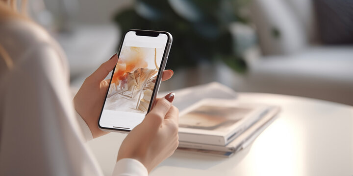 Mocup phone in hands.