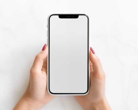 Mocup phone in hands.