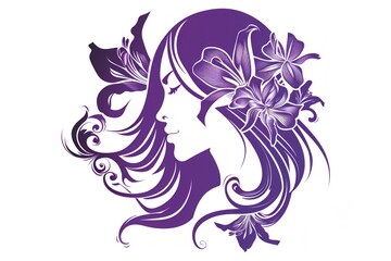 beautiful and elegant woman logo